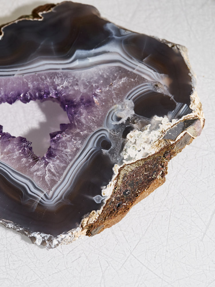 Amethyst & Agate Druzy Platter 694g