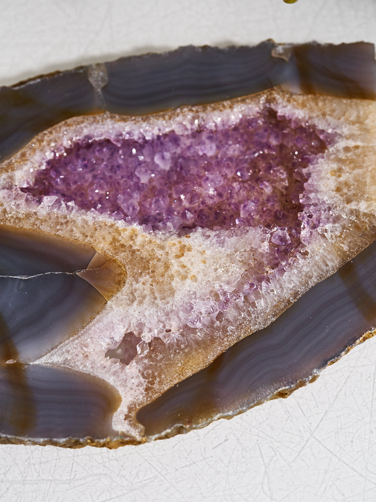 Amethyst & Agate Druzy Platter 724g