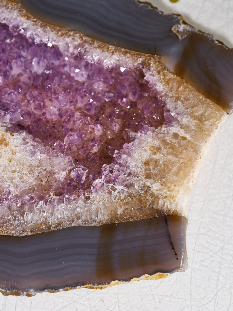 Amethyst & Agate Druzy Platter 724g