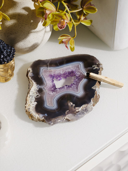 Amethyst & Agate Druzy Platter 804g