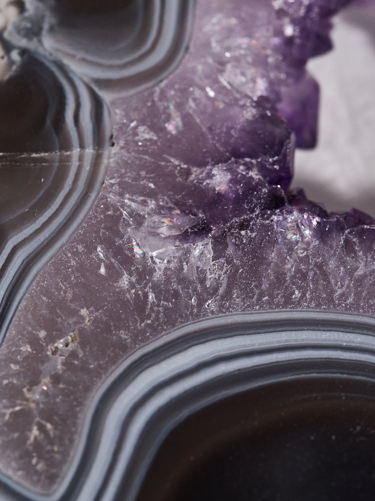 Amethyst & Agate Druzy Platter 804g