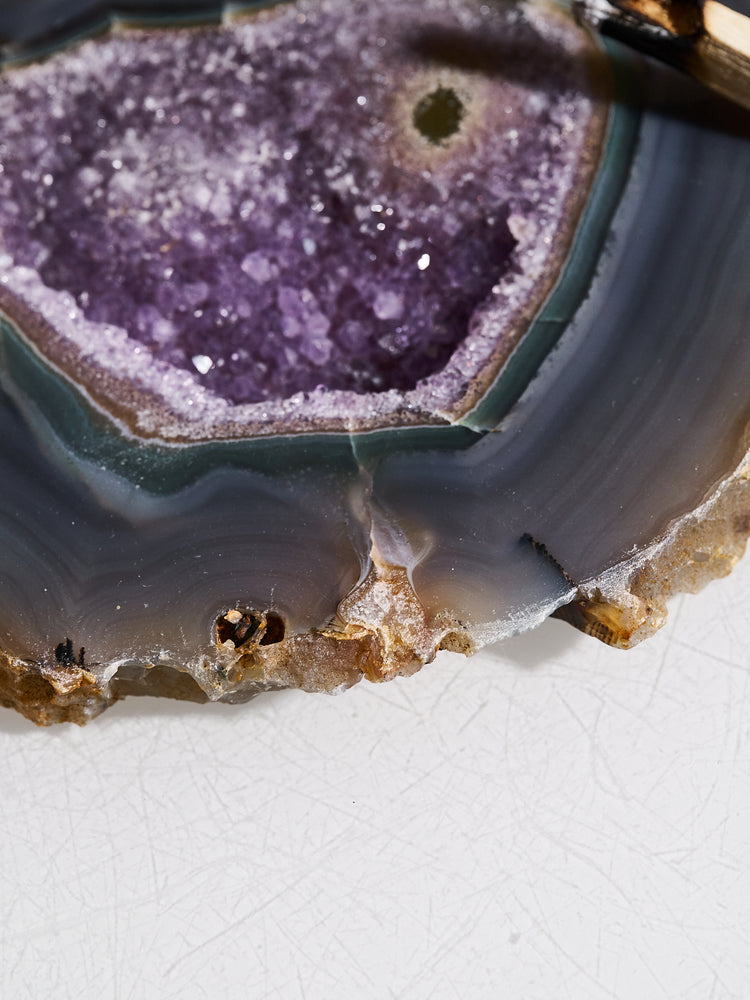 Amethyst & Agate Druzy Platter 978g