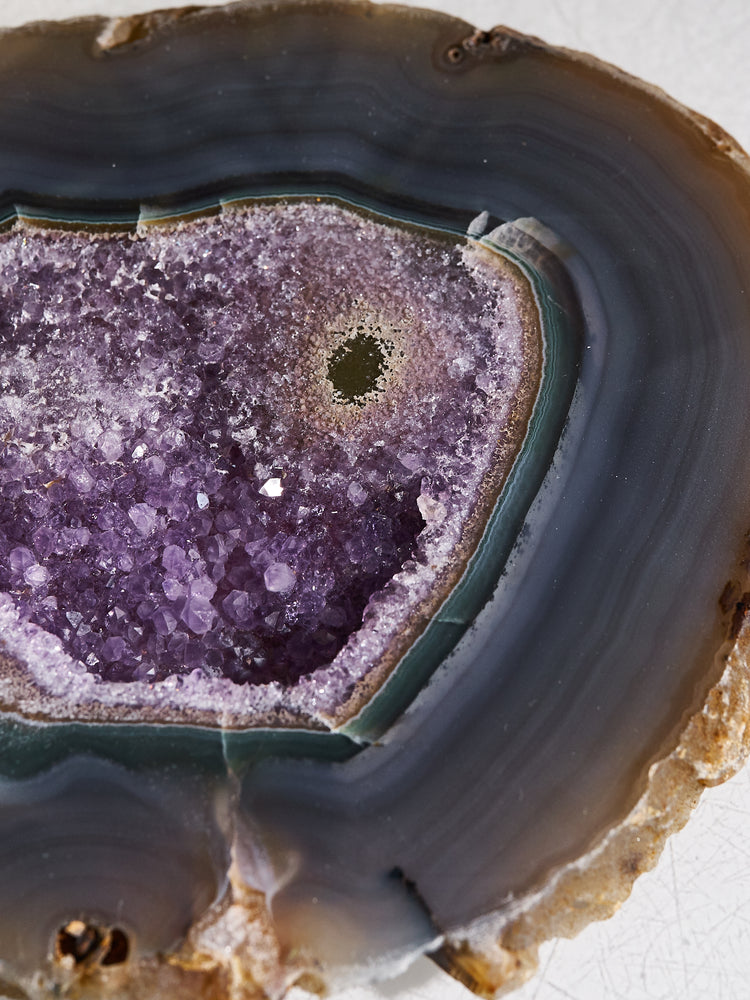 Amethyst & Agate Druzy Platter 978g