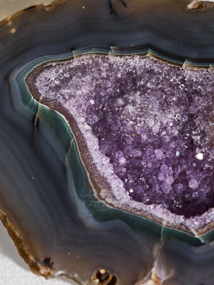 Amethyst & Agate Druzy Platter 978g