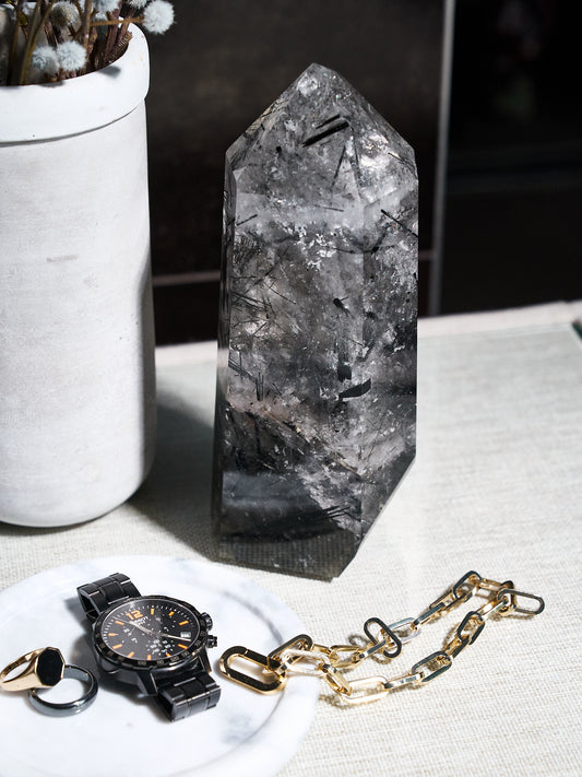 Black Tourmilanated Quartz Tower 1.80kg