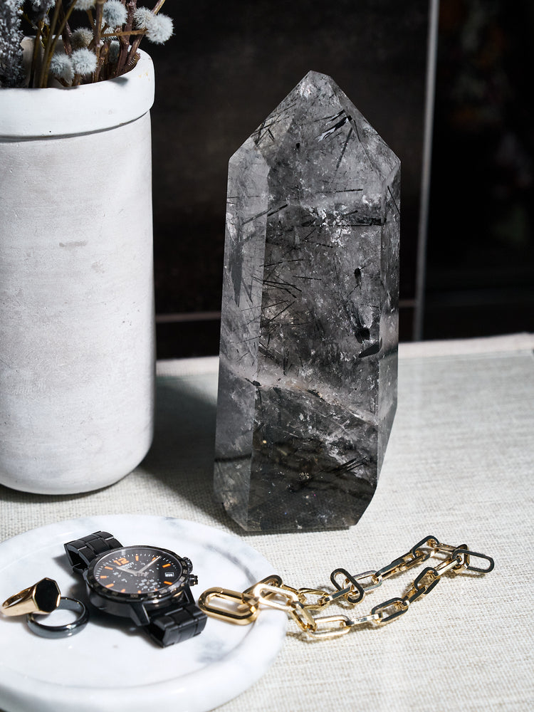 Black Tourmilanated Quartz Tower 1.80kg