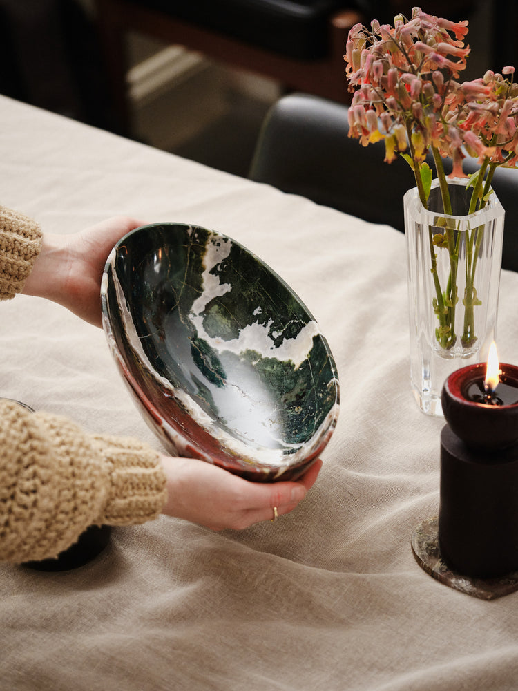 AA Bloodstone Oval Bowl