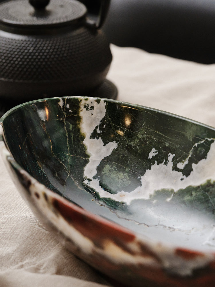 AA Bloodstone Oval Bowl