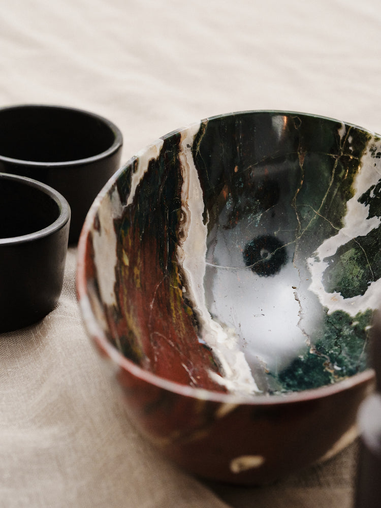 AA Bloodstone Oval Bowl