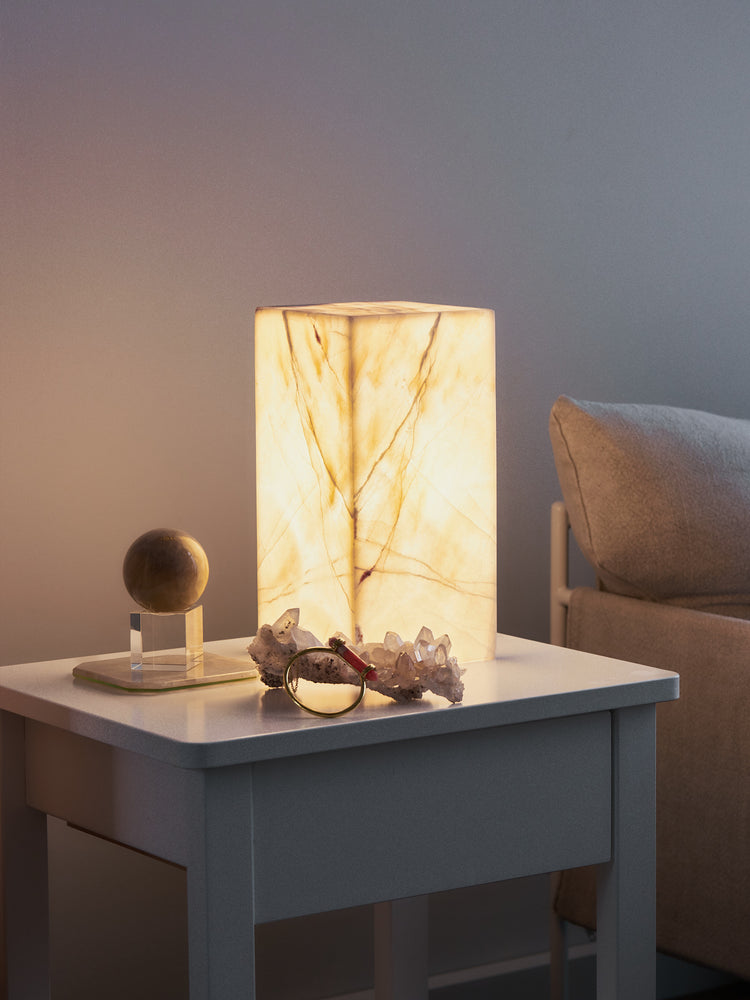 Cherry Blossom Caramel Calcite Lamp