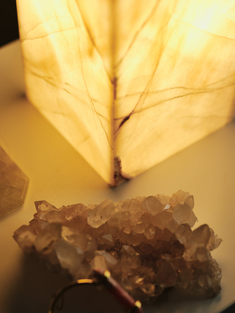 Cherry Blossom Caramel Calcite Lamp