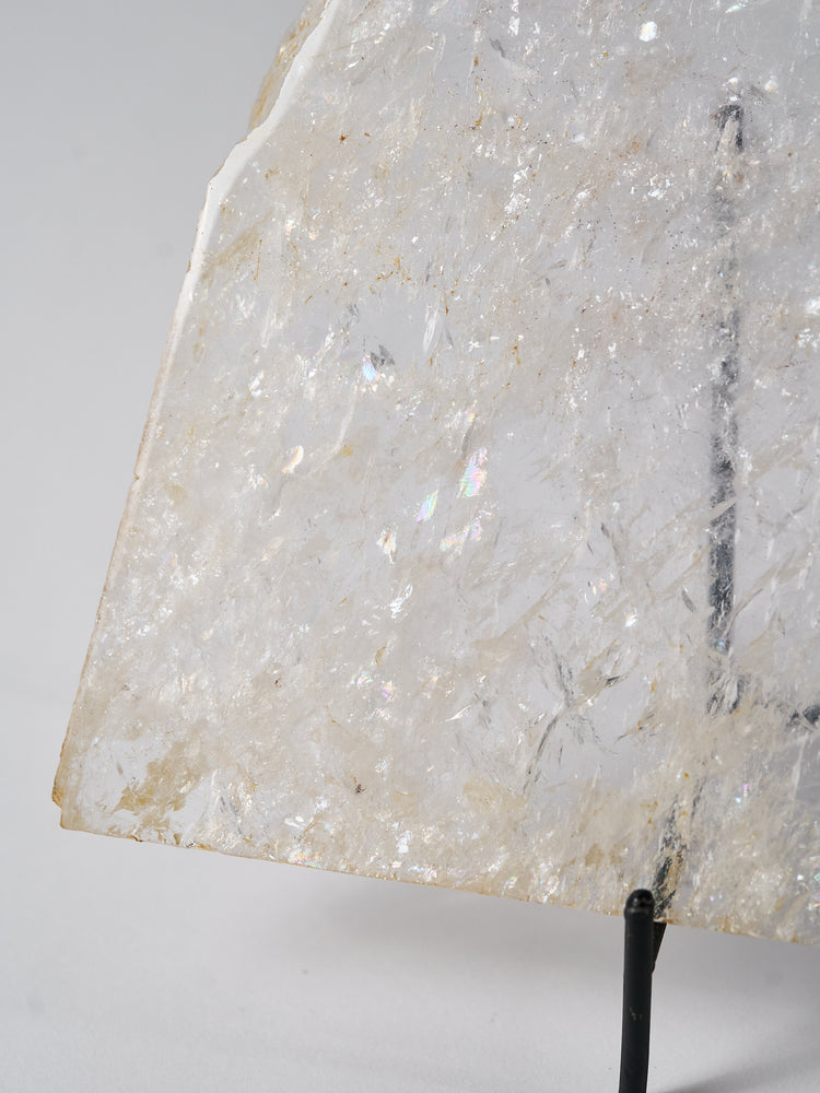 Clear/Smokey Natural Crackle Quartz Platter 2.09kgs