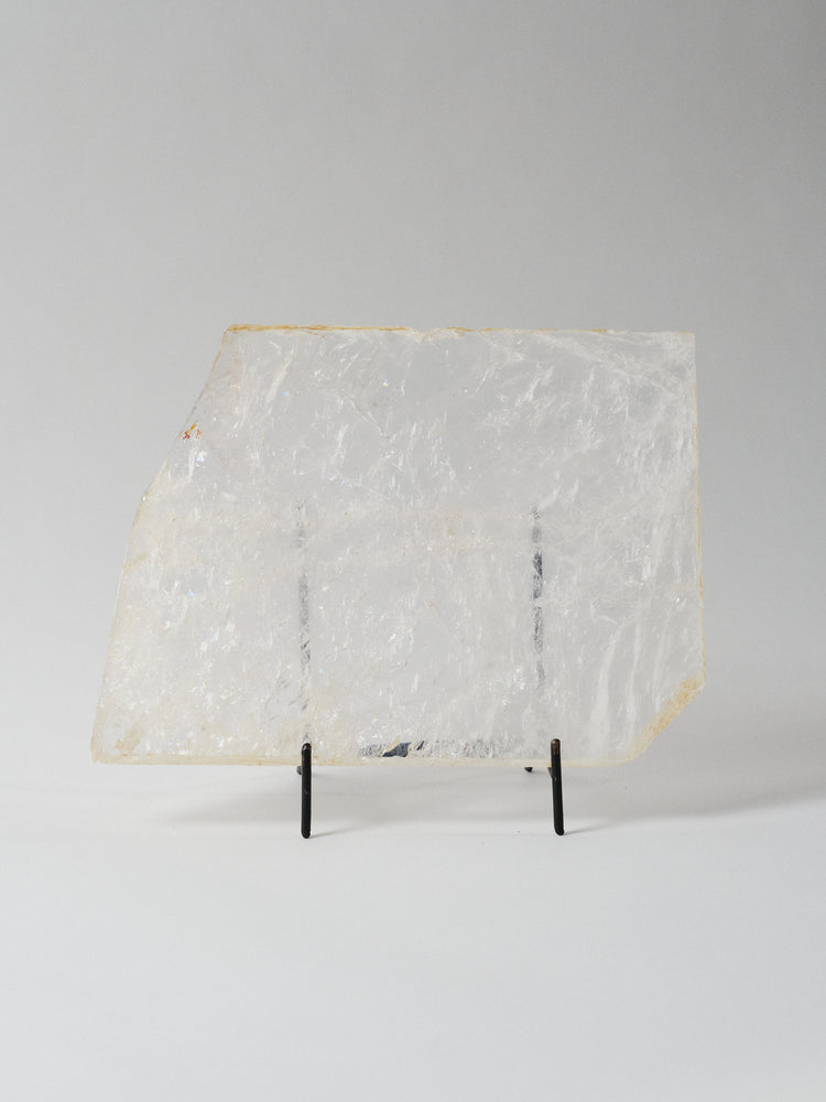 Clear/Smokey Natural Crackle Quartz Platter 2.09kgs