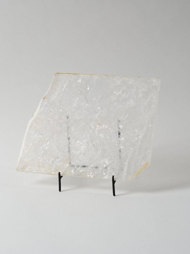 Clear/Smokey Natural Crackle Quartz Platter 2.09kgs