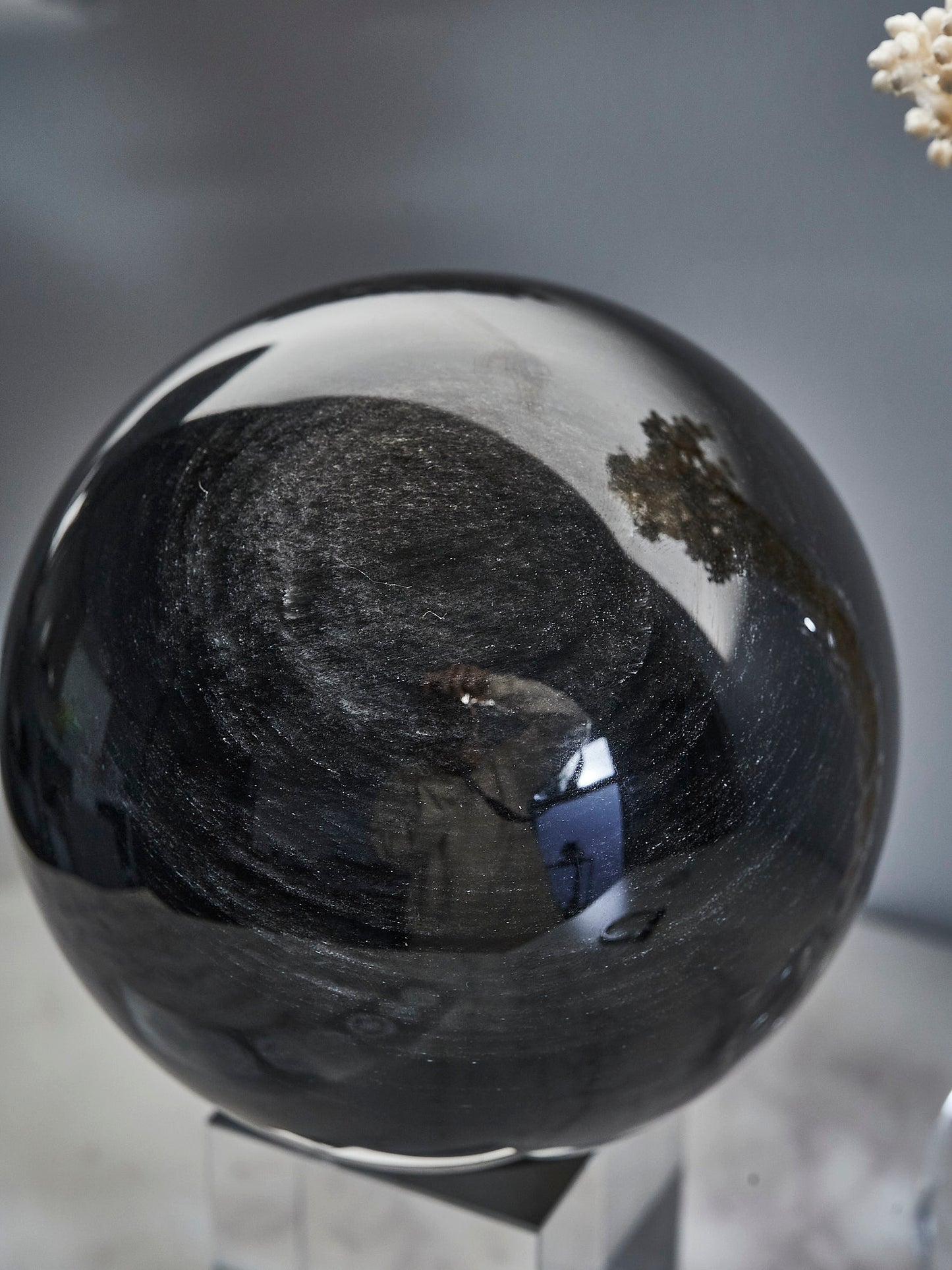 Silver Sheen Obsidian Sphere 1.65kg
