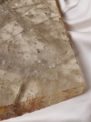 Engraved "2025" 2.25kg Smokey Crackle Quartz Platter