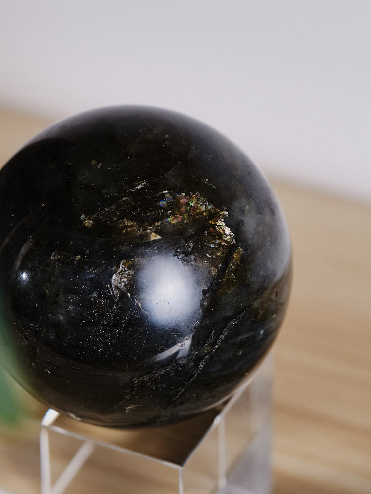 Engraved "Scorpio" Labradorite Sphere