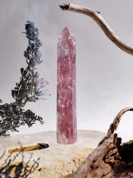 Fluorite and Mica Tower 765g