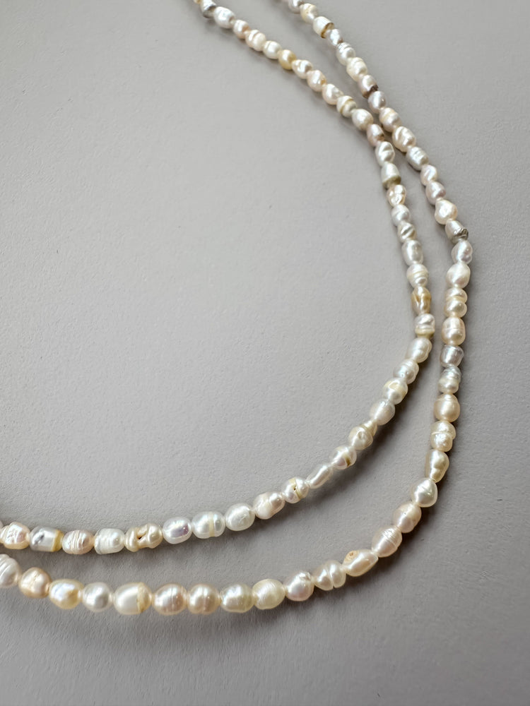 Blush Fresh Water Pearl Necklace Double Strand Necklace