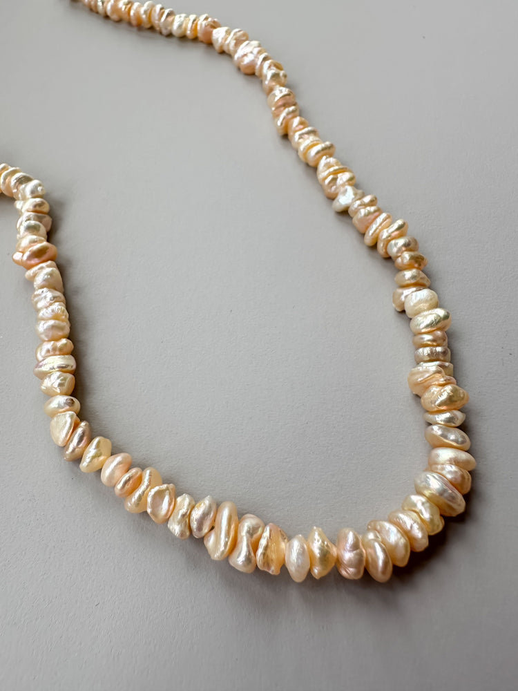 Peach Fresh Water Pearl Necklace