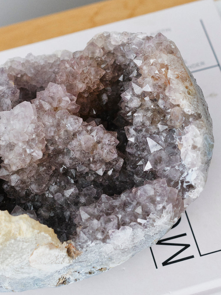 Indian Amethyst Stalactite Cluster with Calcite 4.252kg
