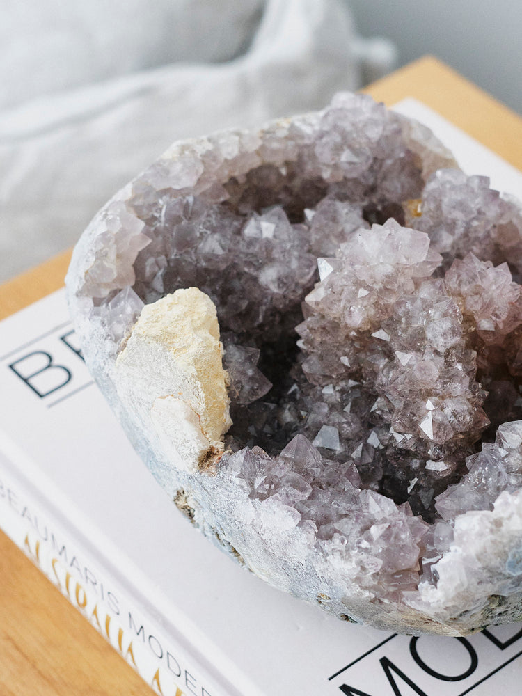 Indian Amethyst Stalactite Cluster with Calcite 4.252kg