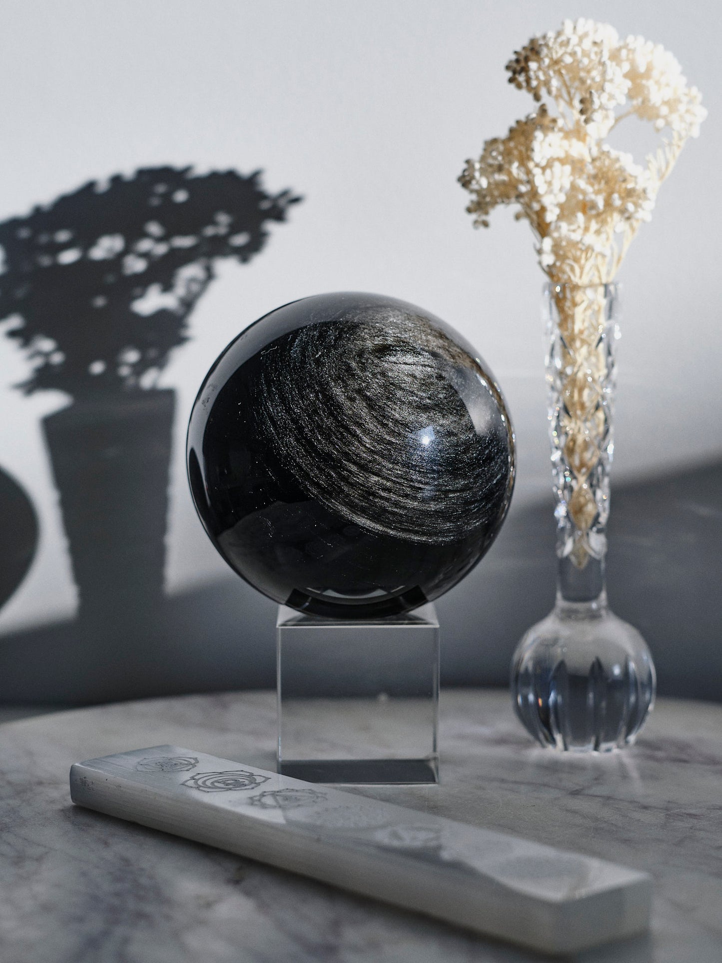 Silver Sheen Obsidian Sphere 1.39kg