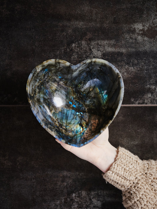 AA Labradorite Heart Bowl