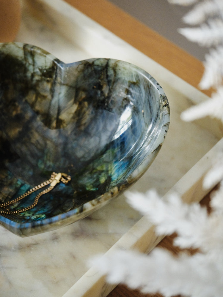 AA Labradorite Heart Bowl