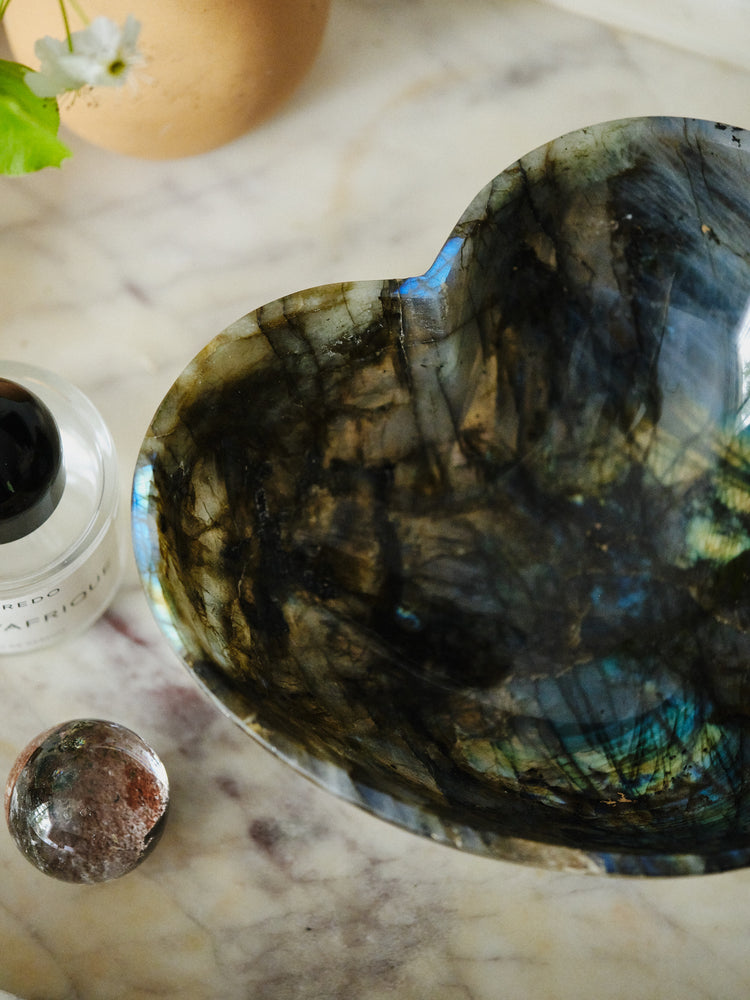 AA Labradorite Heart Bowl