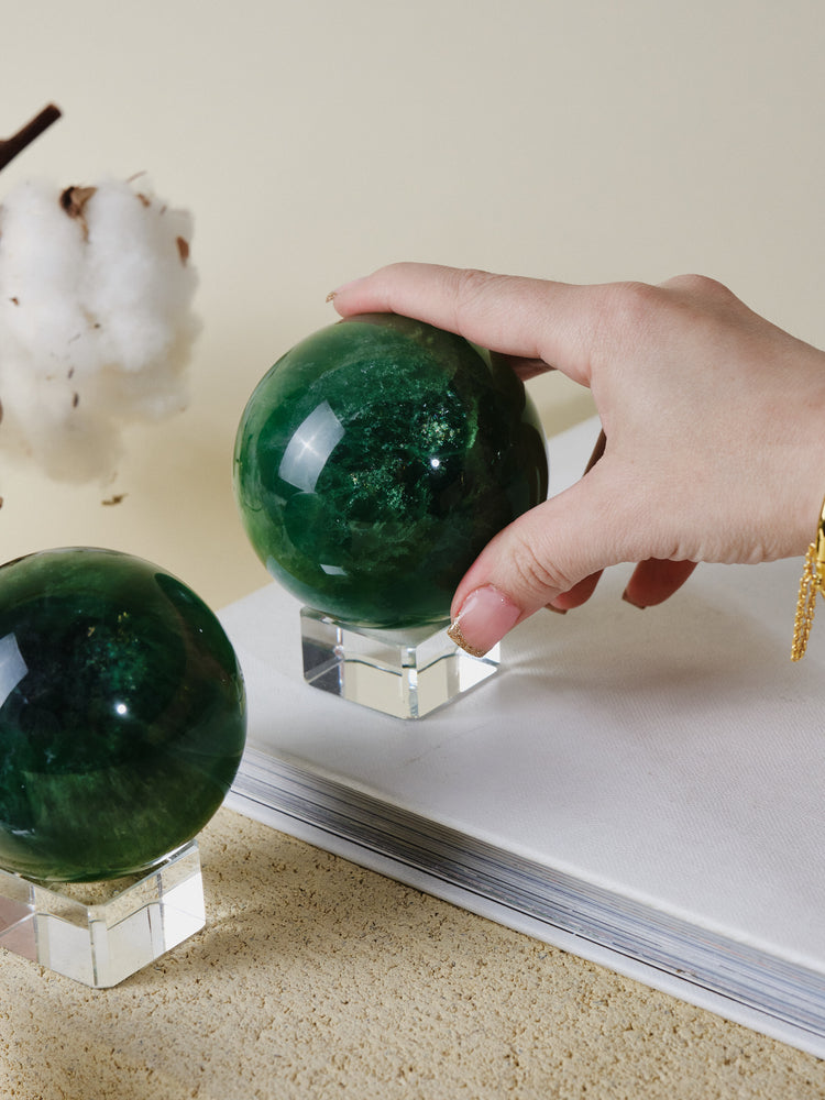 Lagoon Green Fluorite Spheres