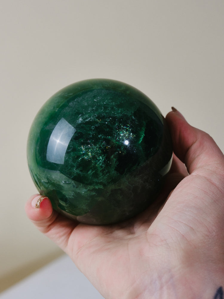 Lagoon Green Fluorite Spheres