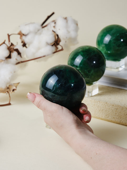 Lagoon Green Fluorite Spheres