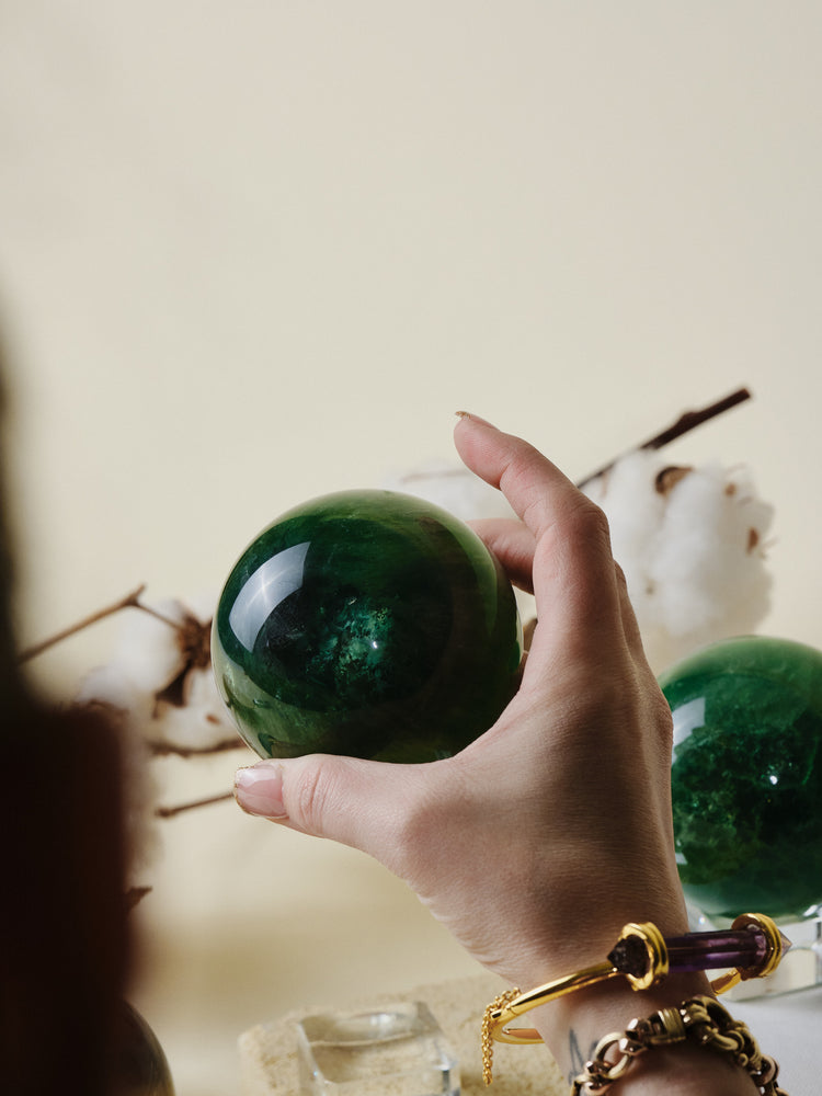 Lagoon Green Fluorite Spheres