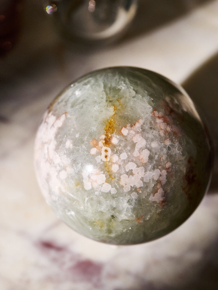 Mint Sakura Agate Sphere 943g