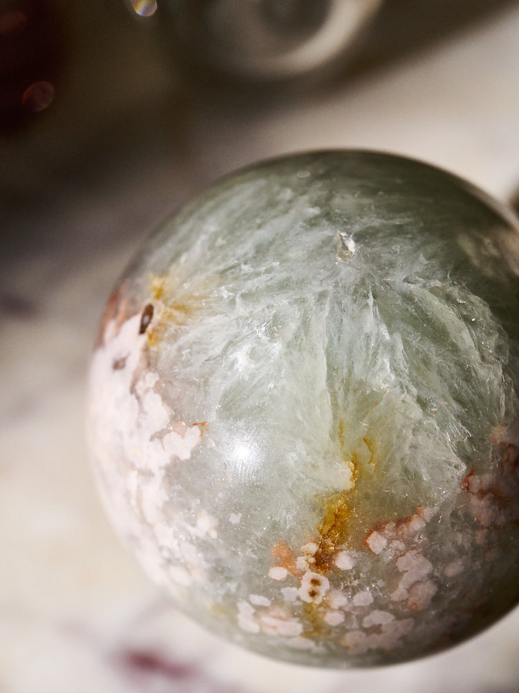 Mint Sakura Agate Sphere 943g