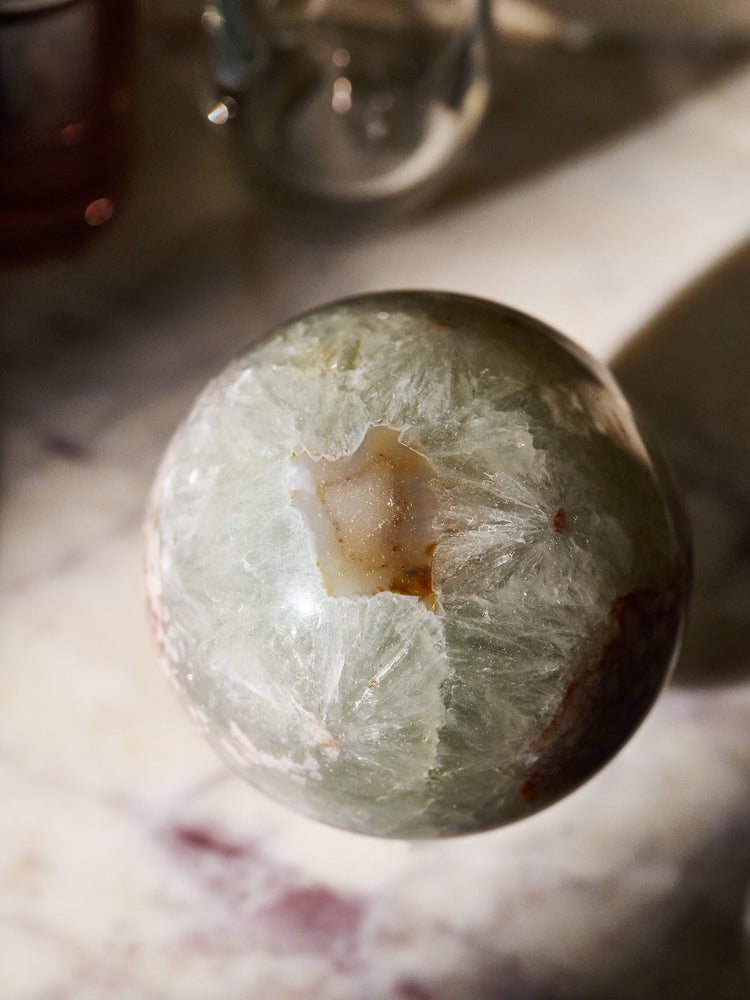 Mint Sakura Agate Sphere 943g