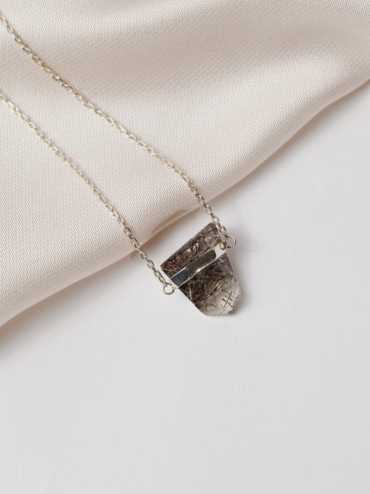 Silver Rutile Quartz Necklace