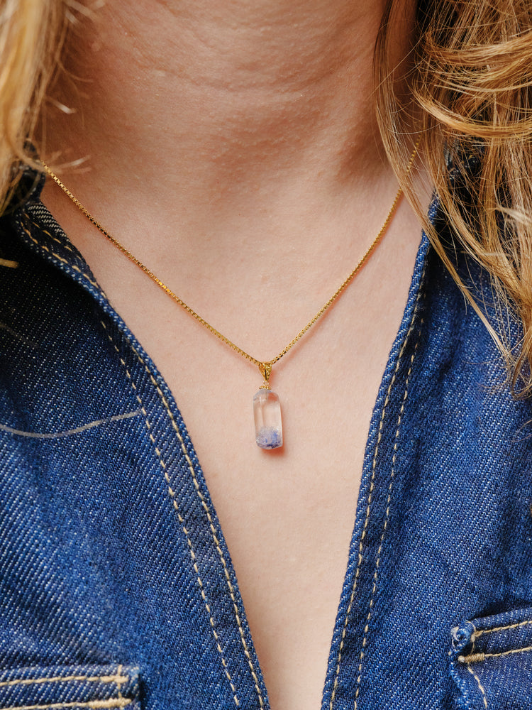 Dumortierite Gold Necklace