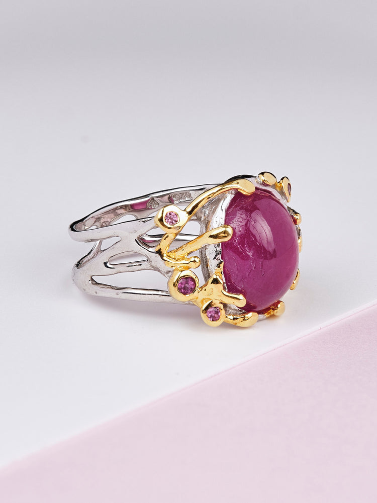 Queen Rosetta Ruby Ring