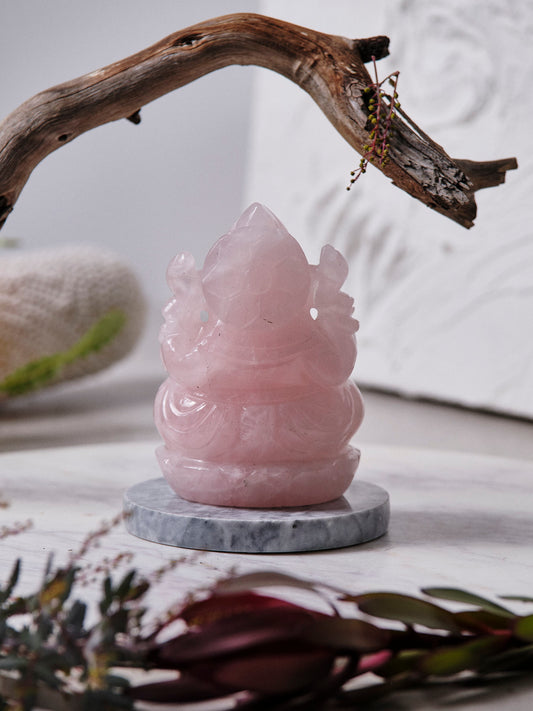 Rose Quartz Ganesha