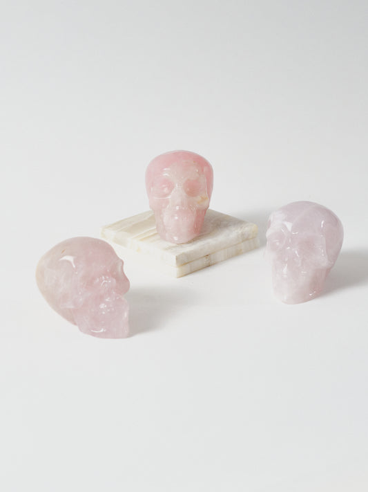 Rose Quartz Skull