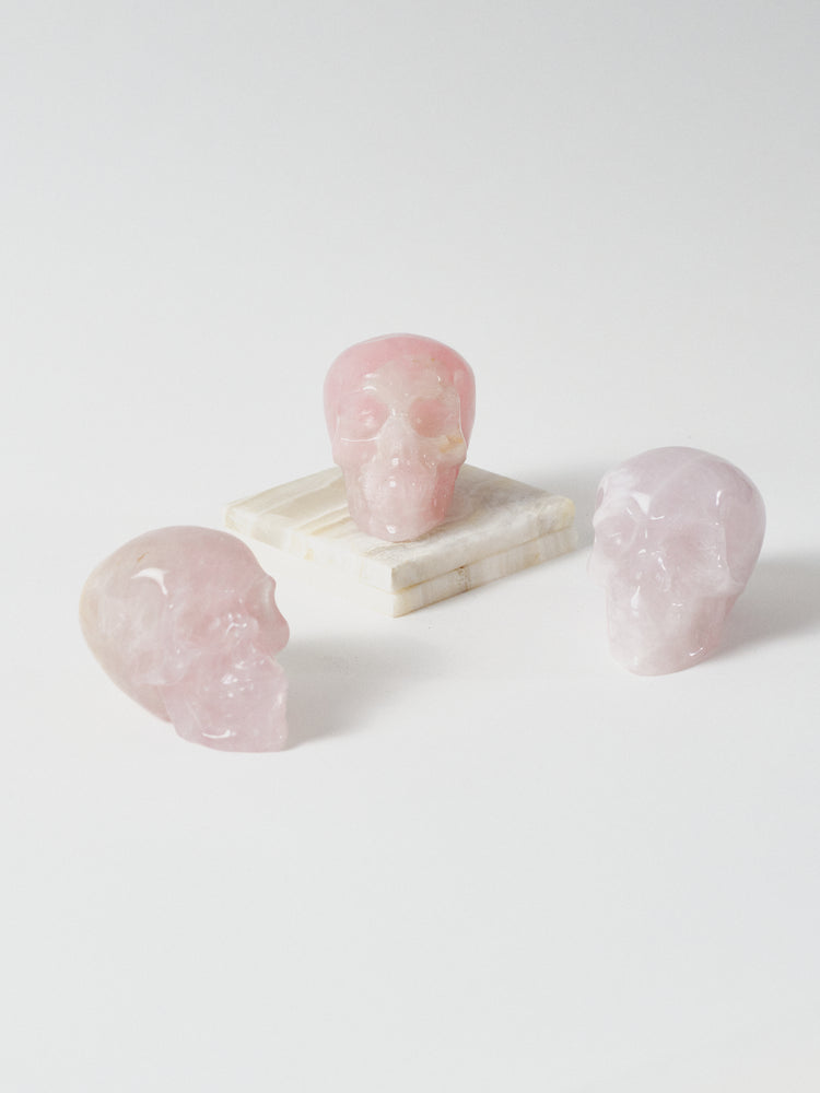 Rose Quartz Skull