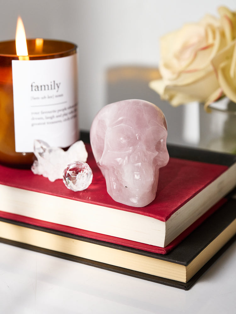 Rose Quartz Skull