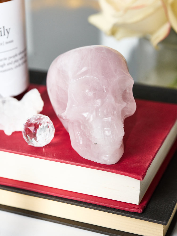 Rose Quartz Skull