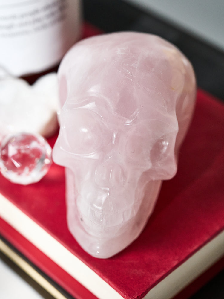 Rose Quartz Skull