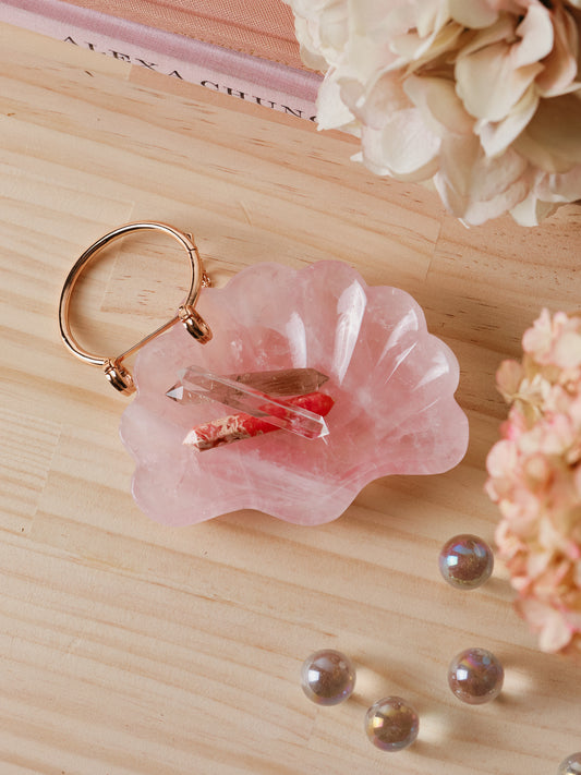 Rose Quartz Soap Dish Shell