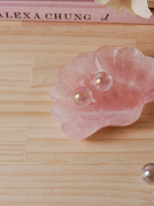 Rose Quartz Soap Dish Shell