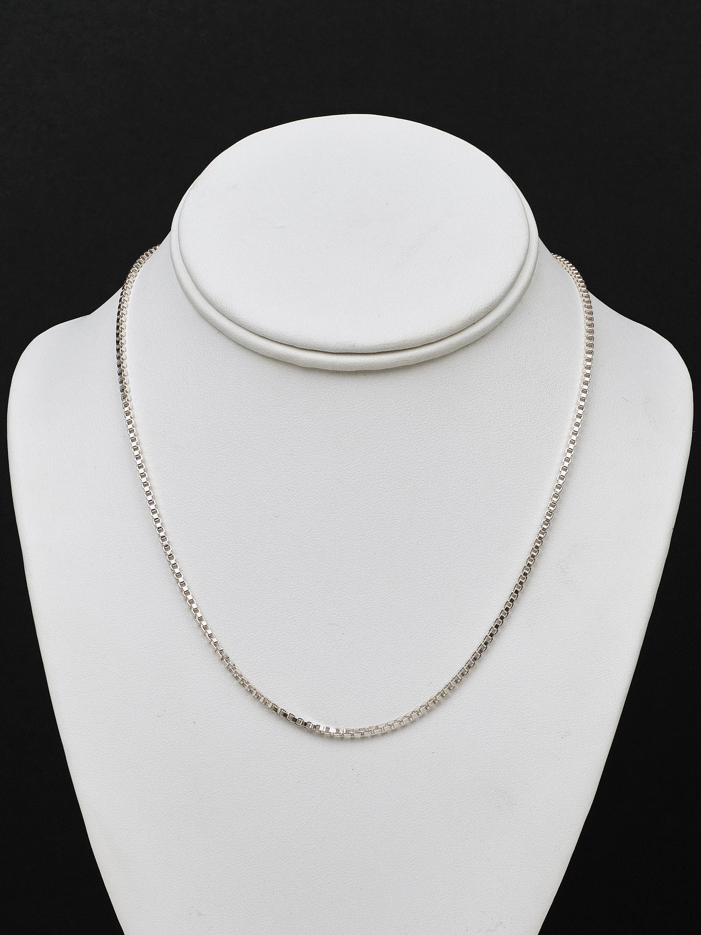Sterling Silver 42 cm box chain necklace
