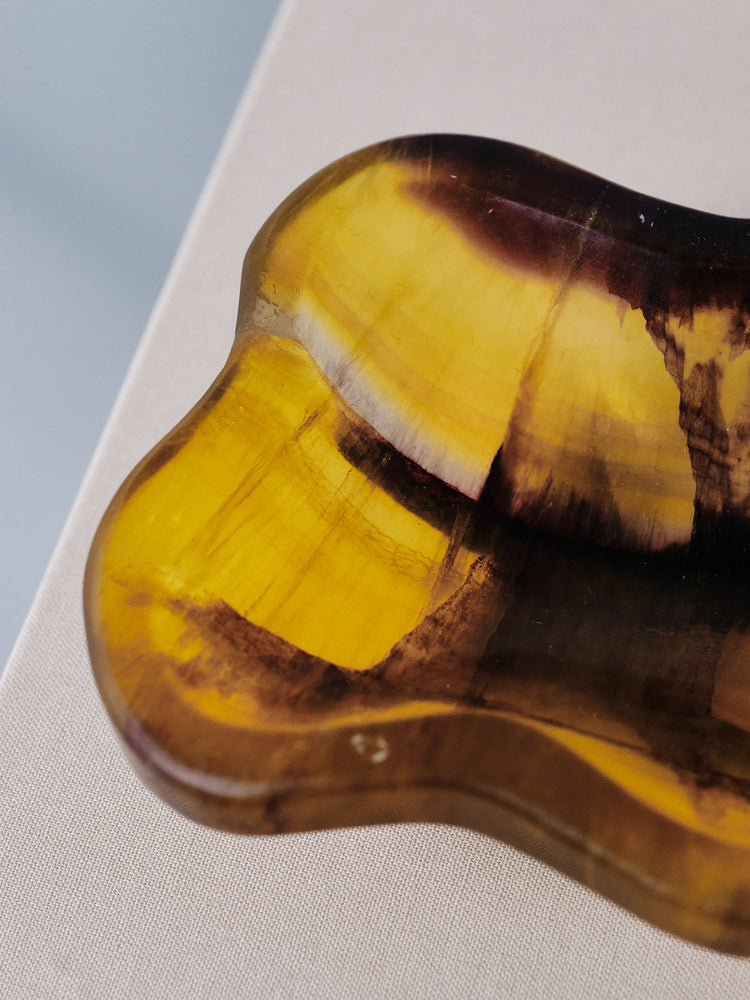 Amber Fluorite Bowl 606g